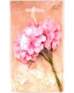 Kwiaty materiałowe jasno różowe 4cm 6szt