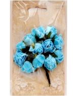 Różyczki z pianki niebieskie 2cm 12szt