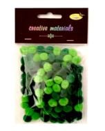 Pompony akrylowe zielona 10mm 100szt