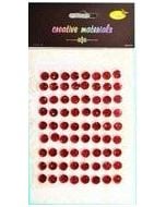 Stiker z kryształkami 10mm 72szt czerwony