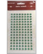 Stiker z kryształkami Kwiaty zielone 8mm 112szt