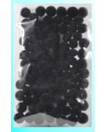 Pompony czarne 10mm 100szt