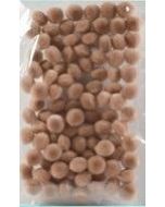 Pompony jasnobrązowe 10mm 100szt