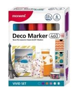 Markery akrylowe Deco Marker 6kol vivid MONAMI