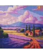 Diamentowa mozaika - Lawendowe pole 40x40cm