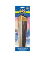 Pędzle artystyczne z drewnianym uchwytem 10szt