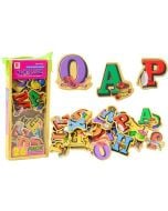 Magnesy drewniane Literki 26szt