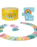 Puzzle 26 podłogowe dwustronne Alfabet