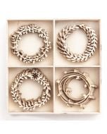 Kształty z drewna ramki 20szt