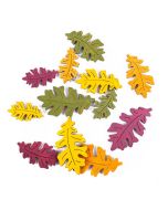 Drewniane liście dębu 4 kolory 12szt