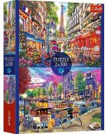 Puzzle 2x500 Europejskie stolice TREFL