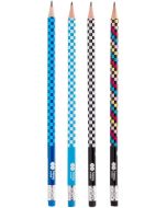 Ołówek trójkątny z gumką 2B (24szt) HAPPY COLOR