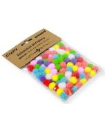 Dekoracje pompony 1,5cm mix kolorów100szt