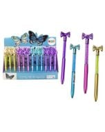 Długopis z diamentami Kokarda 0,7mm nieb. (48szt)