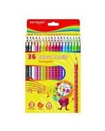 Kredki ołówkowe trójkątne 3mm 36 kolorów