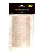 Stiker z perełkami 3mm jasny brąz