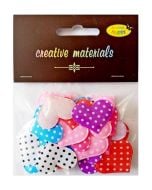 Aplikacje materiałowe serca w kropeczki 3cm 30szt