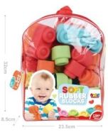 Klocki miękkie w plecaku 33szt