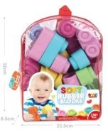 Klocki miękkie w plecaku 33szt