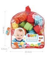 Klocki miękkie w plecaku 23szt