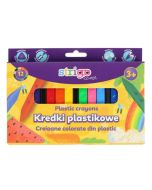 Kredki plastikowe trójkątne 12 kolorów STRIGO