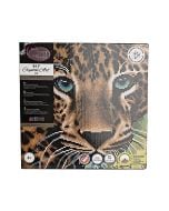 Obraz na płótnie 30x30cm z mozaiką Lampart