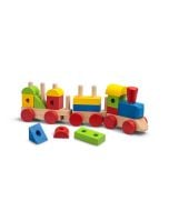 Pociąg drewniany z klockami i dźwiękiem
