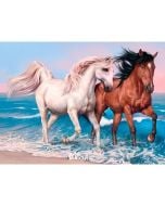 Mozaika diamentowa 5D - Konie 40x30cm