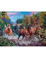 Mozaika diamentowa 5D - Konie 40x30cm