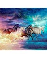 Mozaika diamentowa 5D - Konie 40x30cm