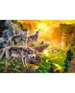 Mozaika diamentowa 5D - Wilki 40x30cm