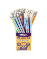 Ołówek plastikowy HB z gumką (72szt) STRIGO