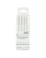 Cienkopisy graficzne z końcówką pędzelkowatą 5szt