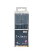 Markery permanentne z końcówką pędzelkową 12szt