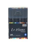 Markery permanentne z końcówką pędzelkową 24szt