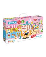 CzuCzu Puzzle Cyfry Króliczki 3+4+