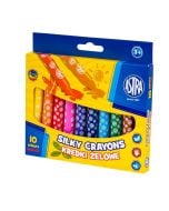 Kredki żelowe wykręcane 10kol Silky ASTRA