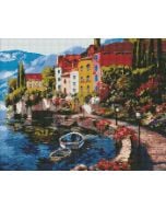 Diamentowa mozaika - Poranek nad jeziorem 40x50cm