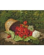 Diamentowa mozaika - Koszyk z truskawką 40x50cm