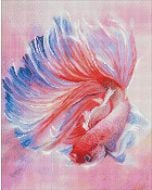 Diamentowa mozaika - Ryba kogucik 40x50cm