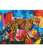 Diamentowa mozaika - Jasny lampart 40x50cm