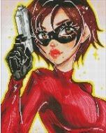 Diamentowa mozaika - Dziewczyna-agent 40x50cm