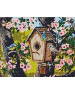 Diamentowa mozaika - Parapetwka dla ptaków 40x50cm