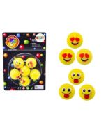 Piłeczki kauczukowe emotki 6szt