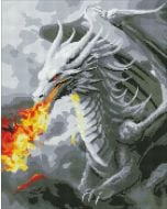 Diamentowa mozaika - Ognisty smok 40x50cm