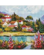 Diamentowa mozaika - Przytulny port 40x40cm