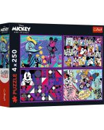 Puzzle 4x250 Seria przygód Myszki Miki TREFL