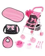 Wózek spacerówka dla lalek z akcesoriami