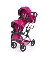 Wózek dla bliźniaków różowy Twin Neo
