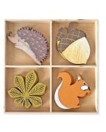 Kształty z drewna las 7cm 16szt